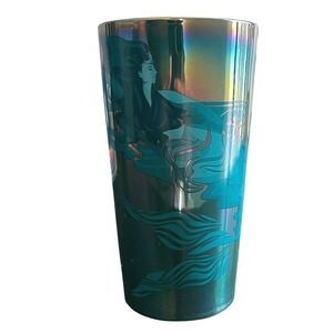Starbucks Siren Mermaid Iridescent Ceramic Travel Tumbler 12oz Anniversary 2023